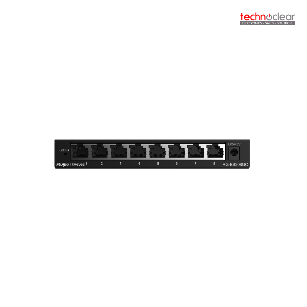 RUIJIE RG-ES208GC 8-PORT GIGABIT SMART SWITCH, 8 GIGABIT RJ45 POTRS,