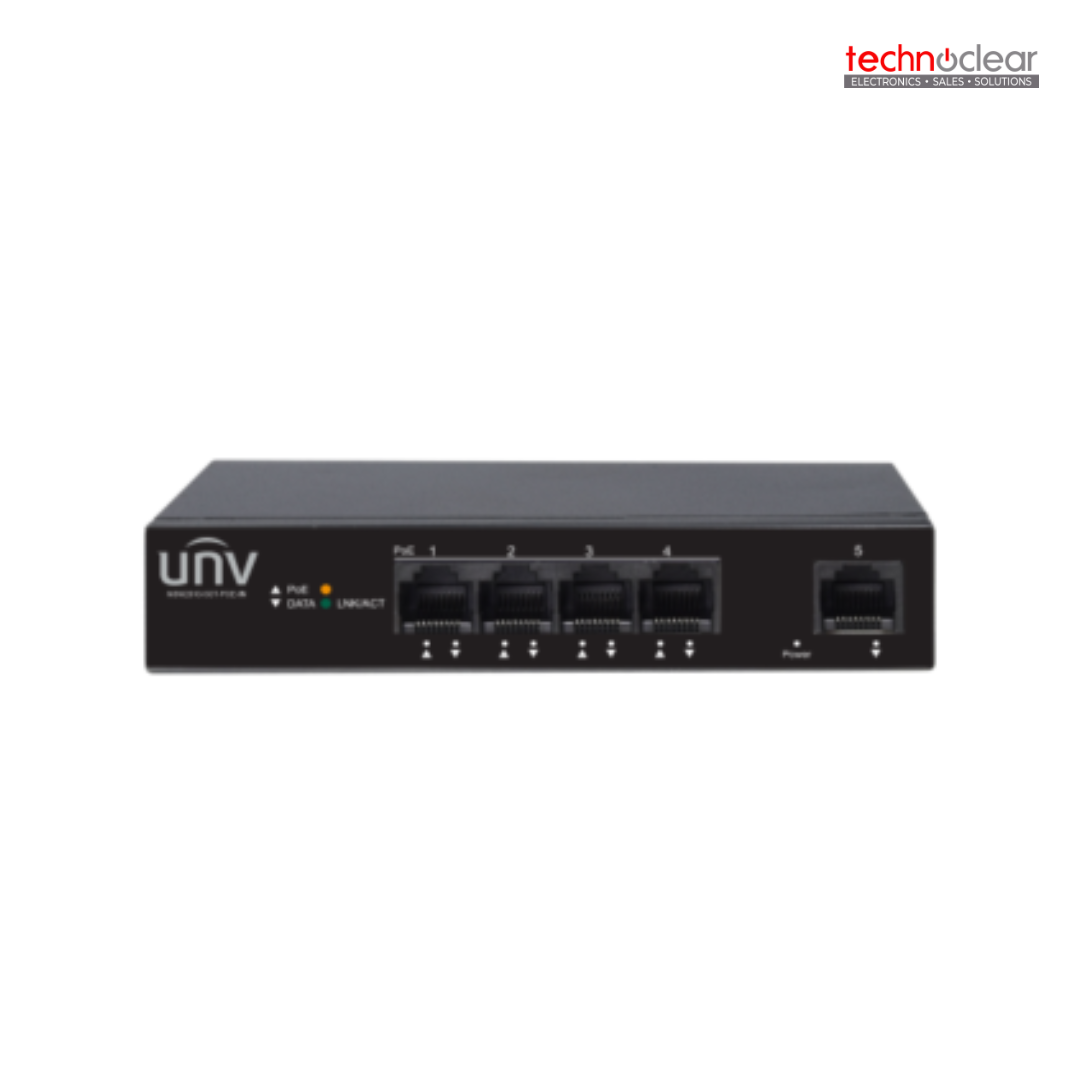 UNIVIEW UNV NSW2010-5GT-POE-IN 4-PORT GIGABIT ETHERNET SWITCH POE