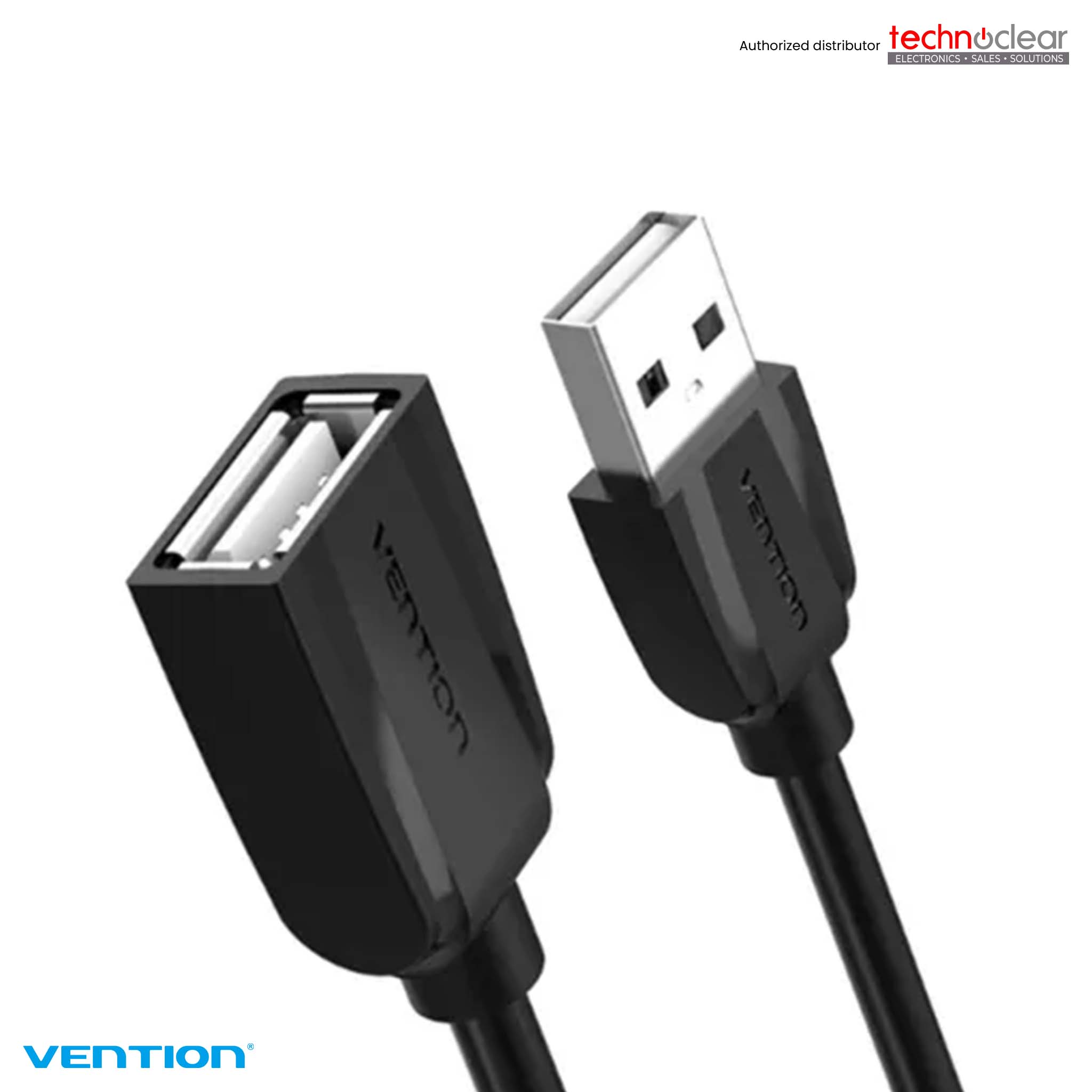 VENTION USB2.0 EXTENSION CABLE 5M BLACK