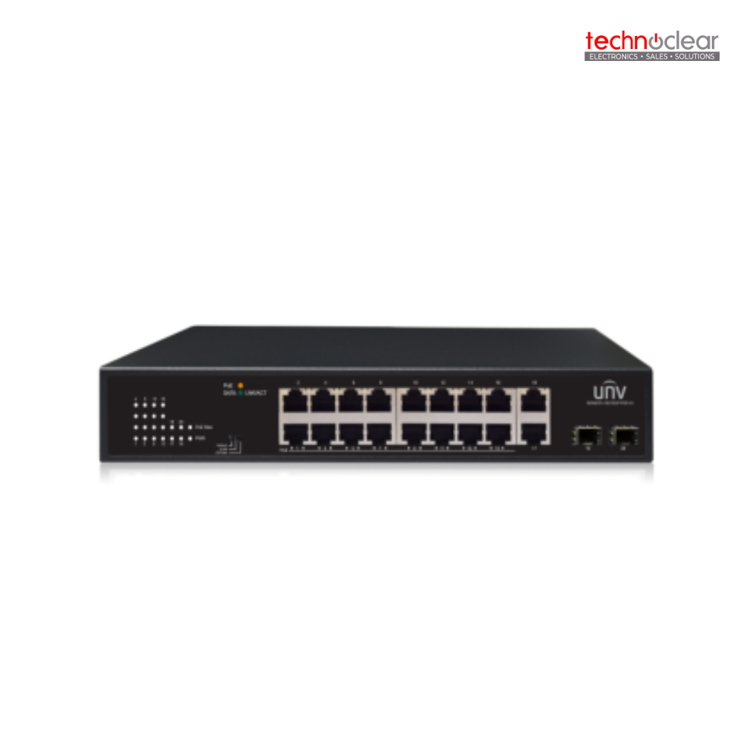 UNIVIEW UNV NSW2010-18GT2GP-POE-IN 16-PORT GIGABIT ETHERNET SWITCH POE
