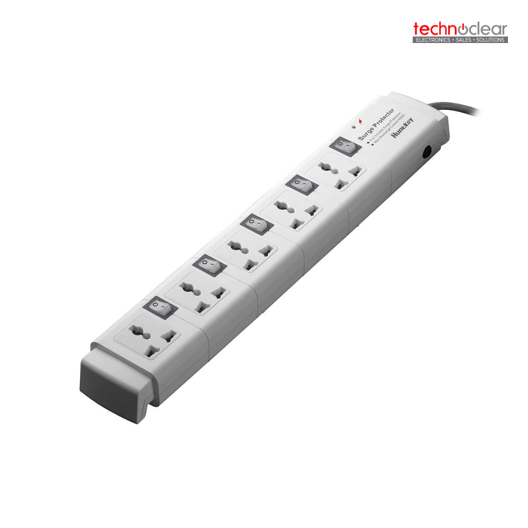 HUNTKEY PZC504-4 5 SOCKETS W/INDIVIDUAL SWITCH 2M POWER SURGE 375 JOULES