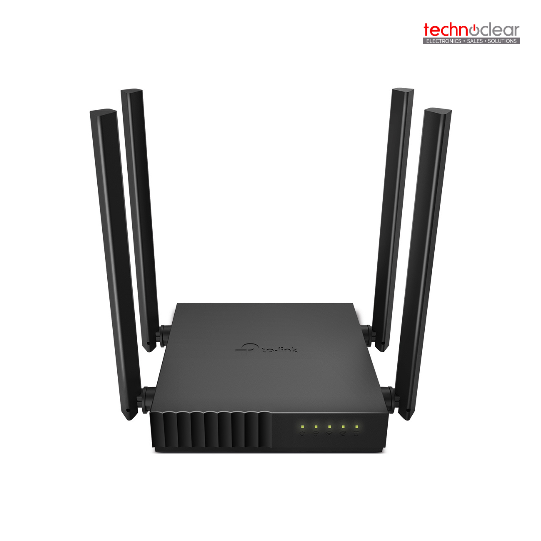 TP-LINK ARCHER C54 / C54(US) AC1200 Dual-Band Wi-Fi Router SPEC: 4× Antennas, 1× 10/100M WAN Port + 4× 10/100M LAN PortsFEATURE: Tether App, Router/Access Point/Range Extender Mode, IPv6 Supported, IPTV, Beamforming, MU-MIMO, Agile Config