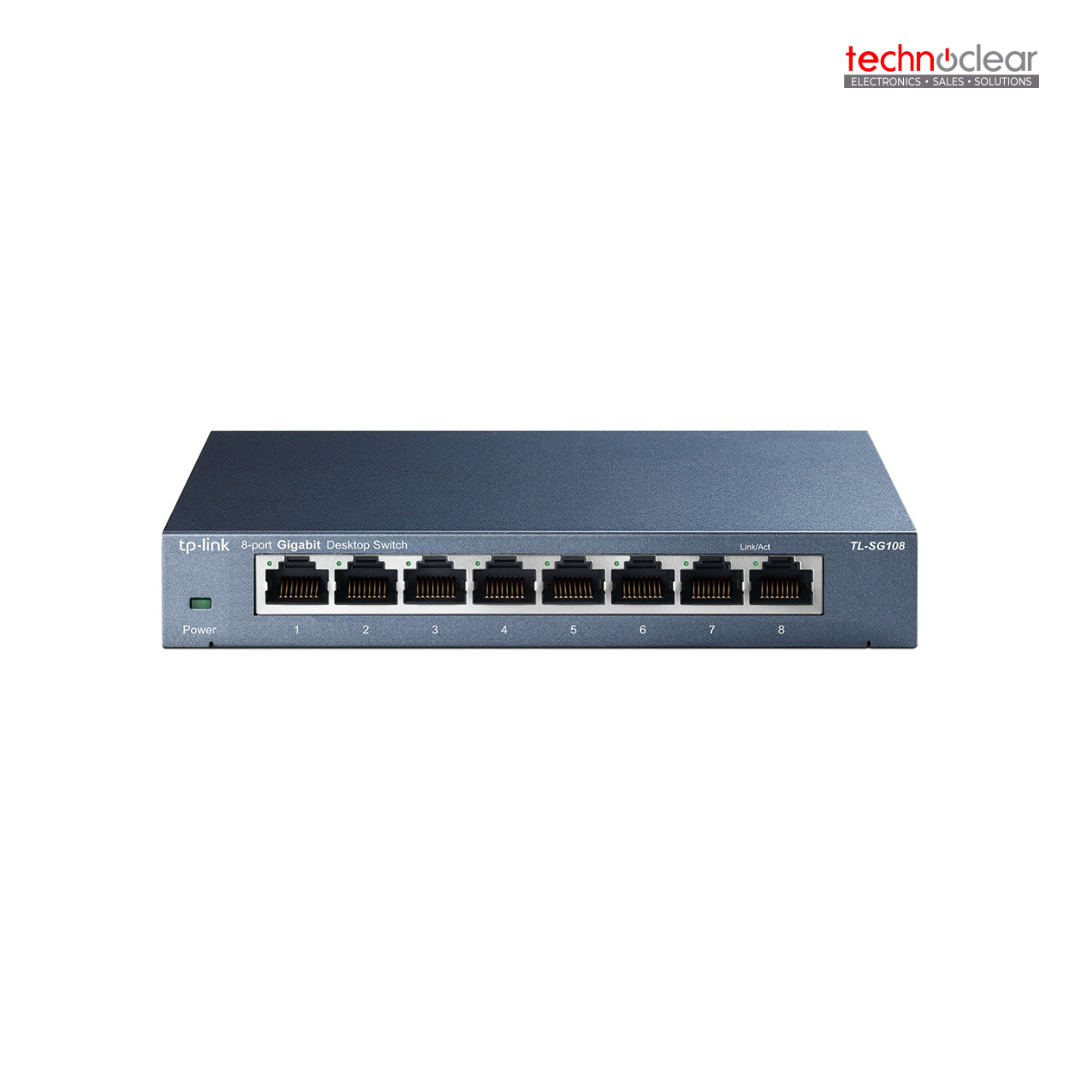 TL-SG108 8-PORT 10/100/1000Mbps GIGABIT DESKTOP METAL SWITCH
