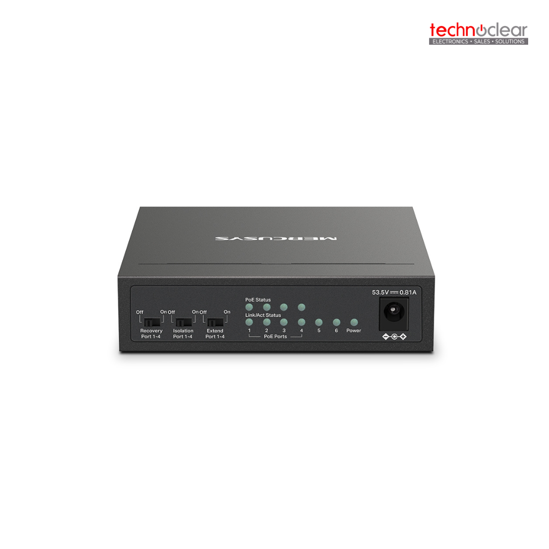 MERCUSYS MS106LP (UN) V1.06-Port 10/100 Mbps Desktop Switch with 4-Port PoE