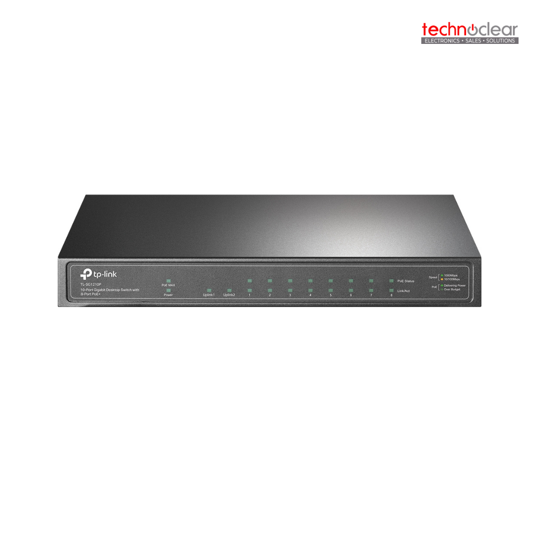 TP-LINK TL-SG1210P / SG1210P(UN)10-PORT GIGABIT DESKTOP SWITCH WITH 8-PORT POE