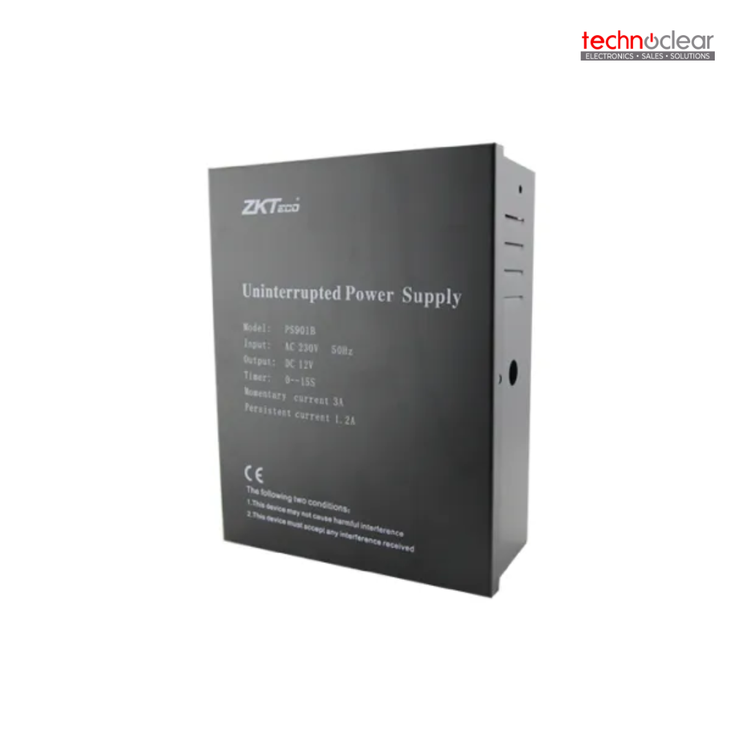ZKTECO P1205-B2 CENTRALIZED PSU WITH BATTERY LEADS/ INPUT 220VA / OUTPUT 12V/5A