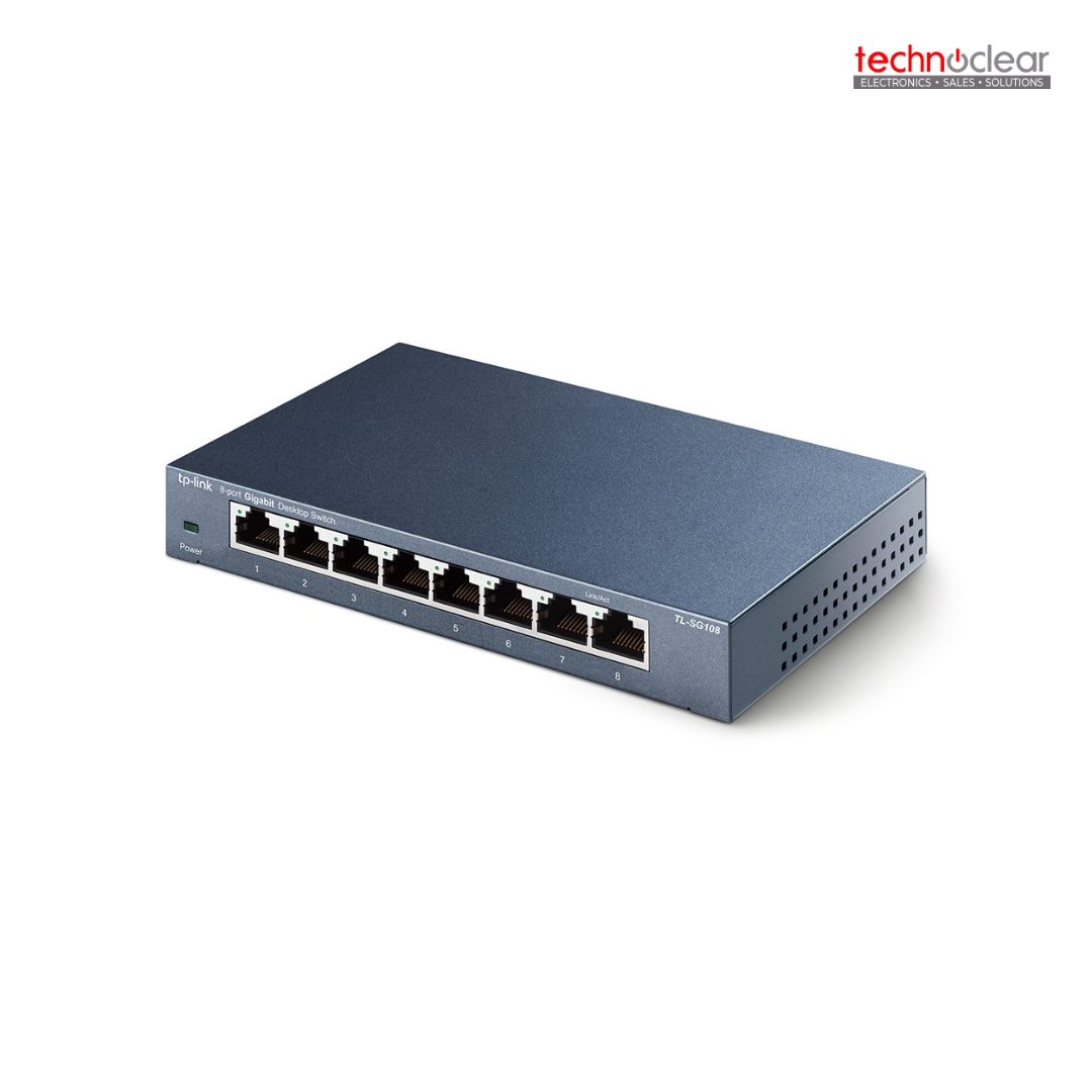 TL-SG108 8-PORT 10/100/1000Mbps GIGABIT DESKTOP METAL SWITCH