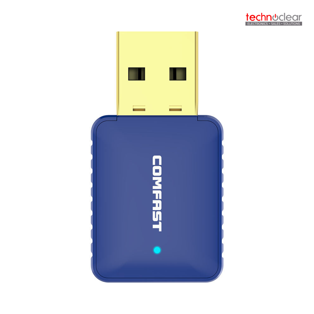 COMFAST CF-726B, USB WIFI DONGLE ADAPTER 650MBPS, BLUETOOTH 4.2, AUTO DRIVER