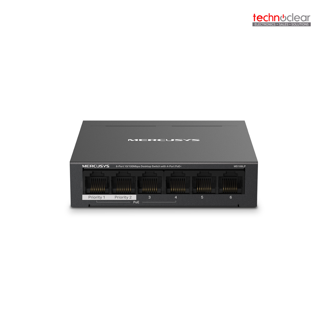 MERCUSYS MS106LP (UN) V1.06-Port 10/100 Mbps Desktop Switch with 4-Port PoE