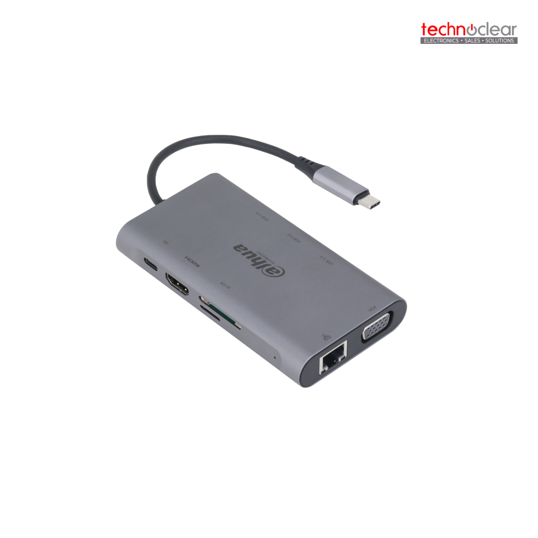 DH-TC39 9in1 USB 3.1 TYPE-C TO USB 3.0 + HDMI +RJ45 +VGA + SD/TF +PD DOCKING STATION