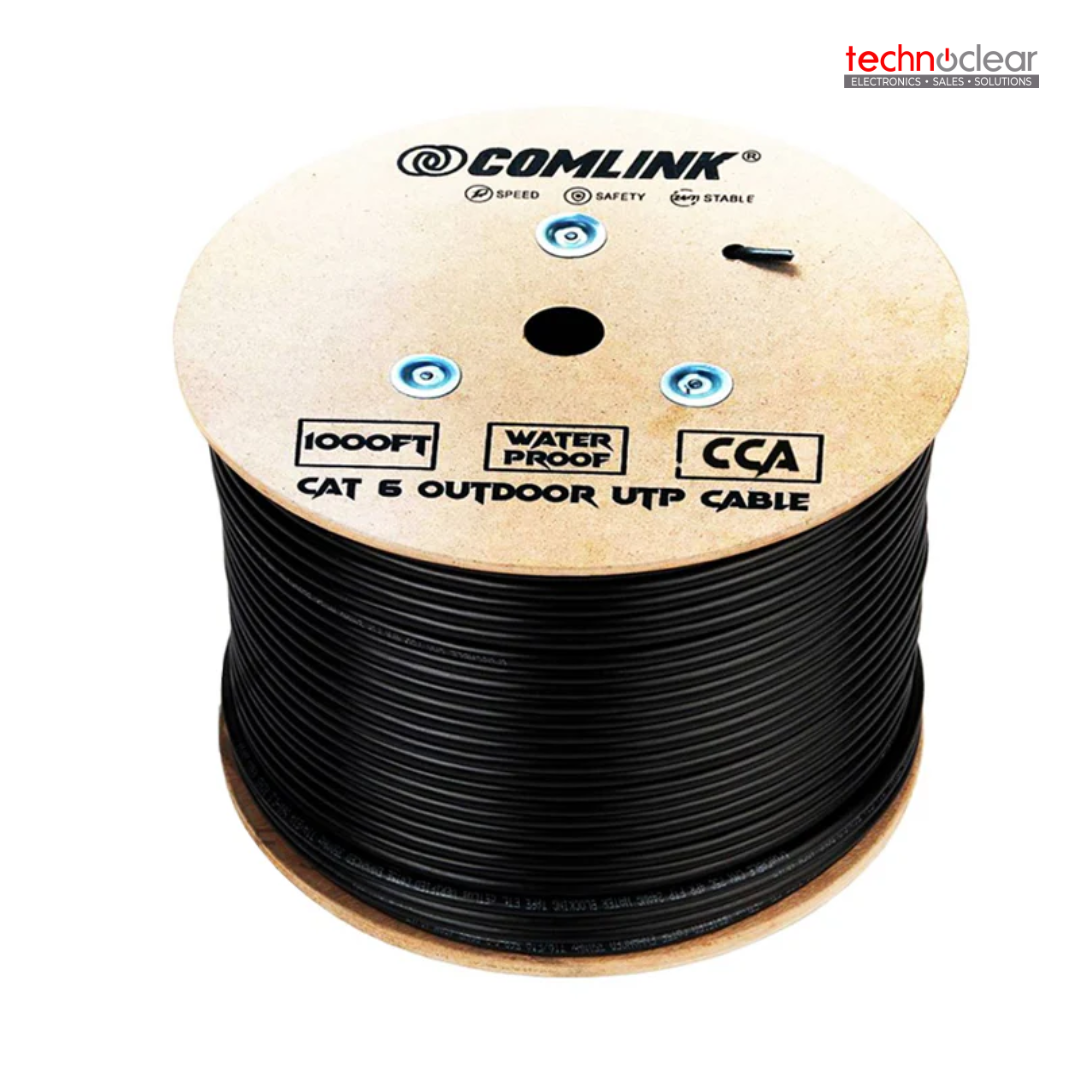 COMLINK C6OD-CCA53 // ODC6-A305 OUTDOOR CAT6 UTP CABLE CCA 0.53MM (305 PER ROLL)