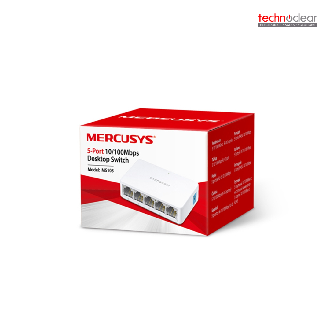 MERCUSYS MS105 (EU) V2.3 5-PORT 10/100 MBPS DESKTOP SWITCH