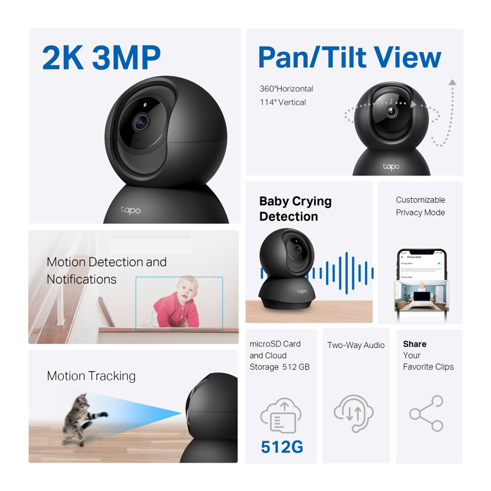 TAPO C211 PAN/TILT HOME SECURITY WI-FI CAMERA