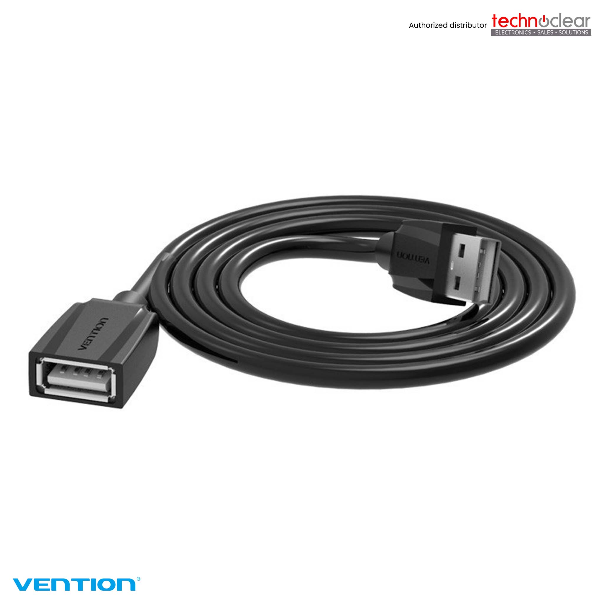 VENTION USB2.0 EXTENSION CABLE 5M BLACK
