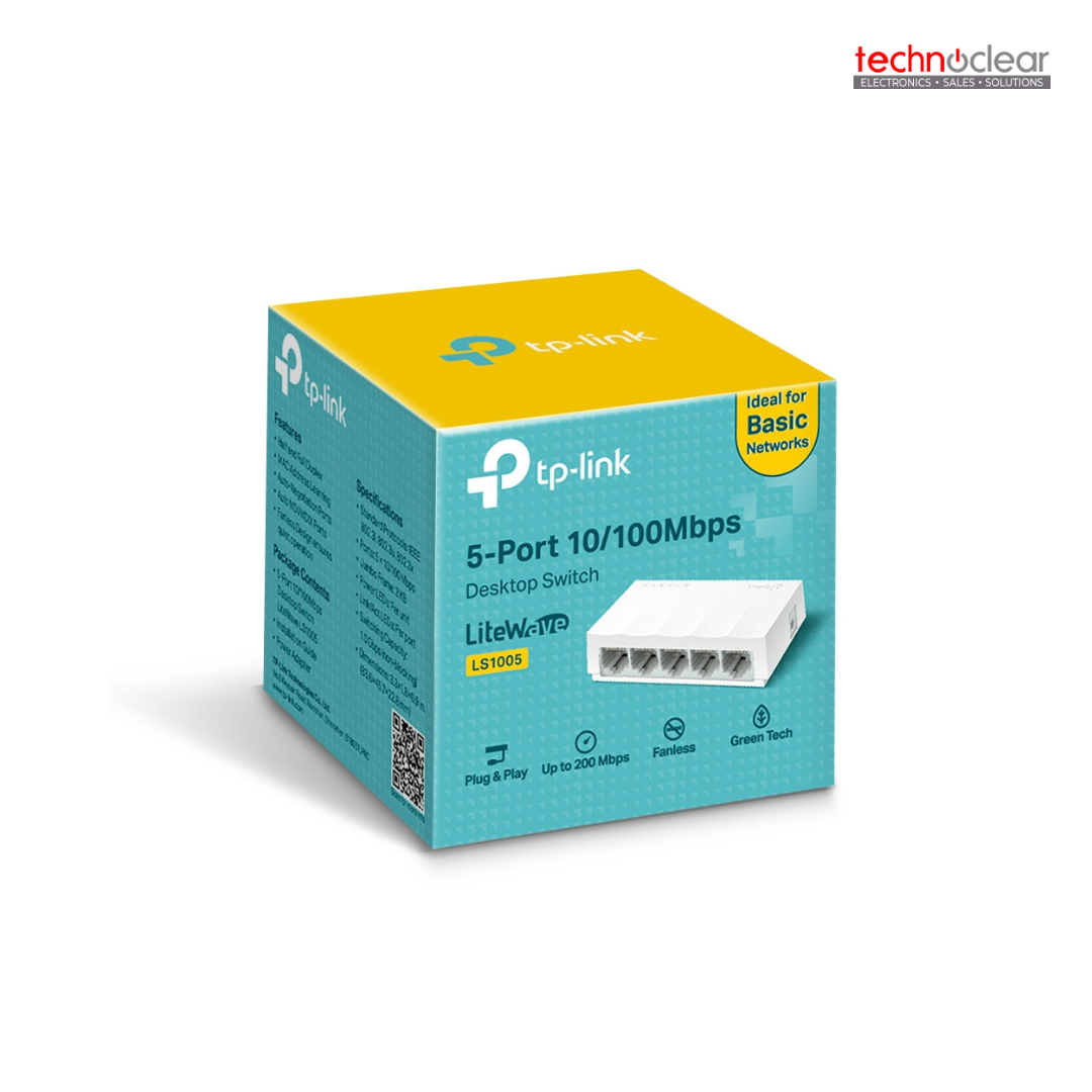 TP-LINK LS1005 5-PORT 10/100 MBPS DESKTOP SWITCH