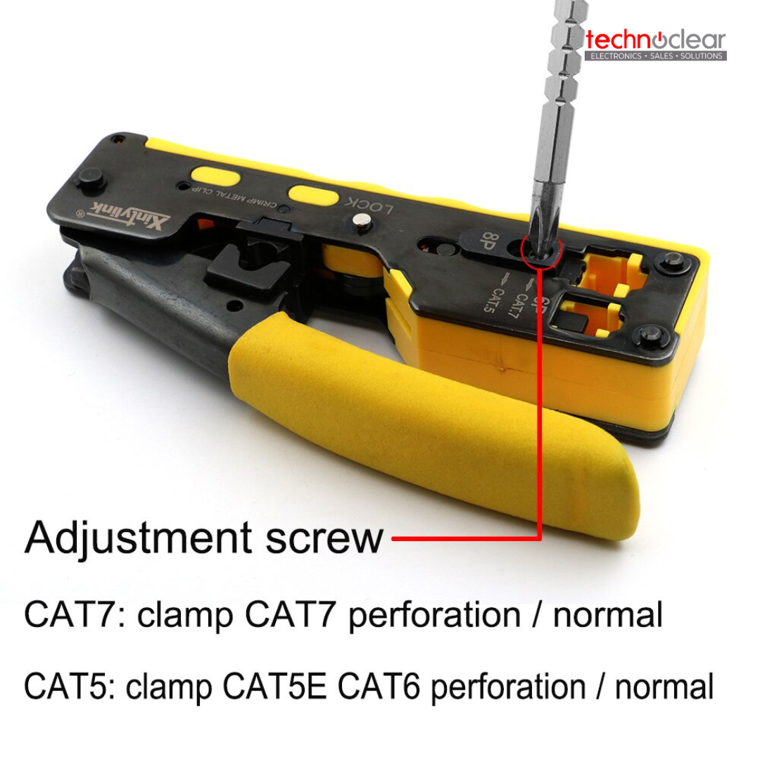 XINTYLINK EZ RJ45 MODULAR PLUG CRIMPER (YELLOW COLOR)