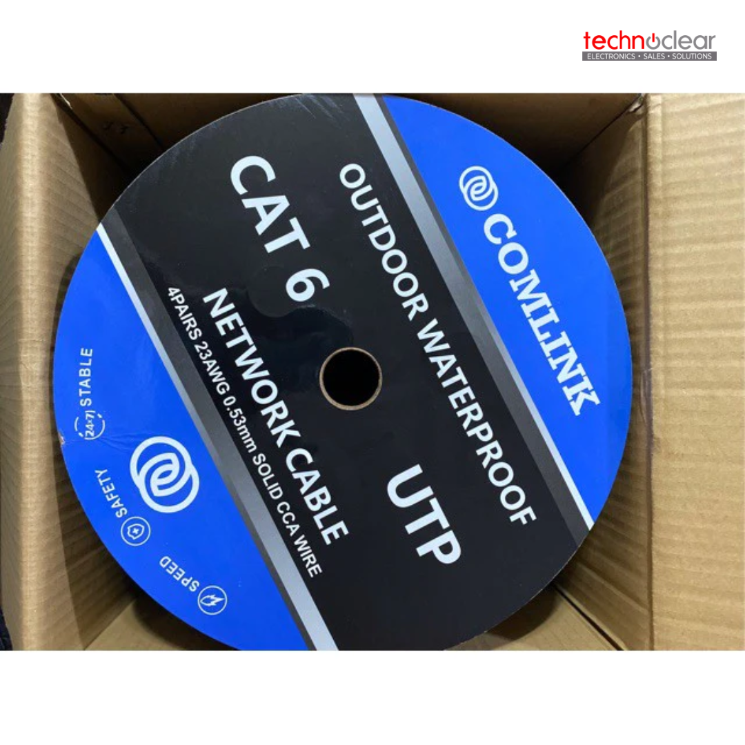 COMLINK C6OD-CCA53 // ODC6-A305 OUTDOOR CAT6 UTP CABLE CCA 0.53MM (305 PER ROLL)