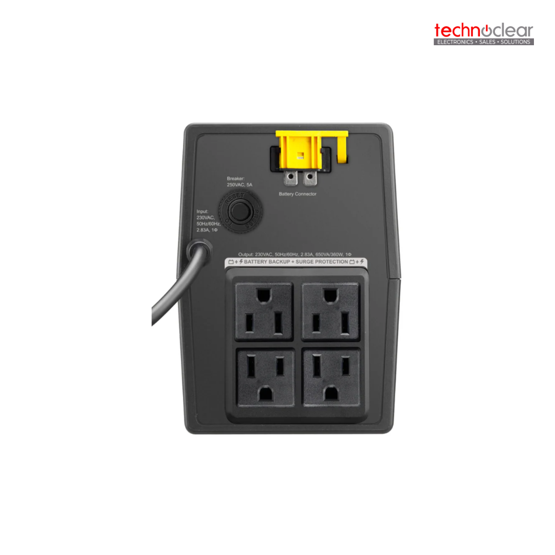 APC UPS BVX6501-PH 650va 360 WATTS