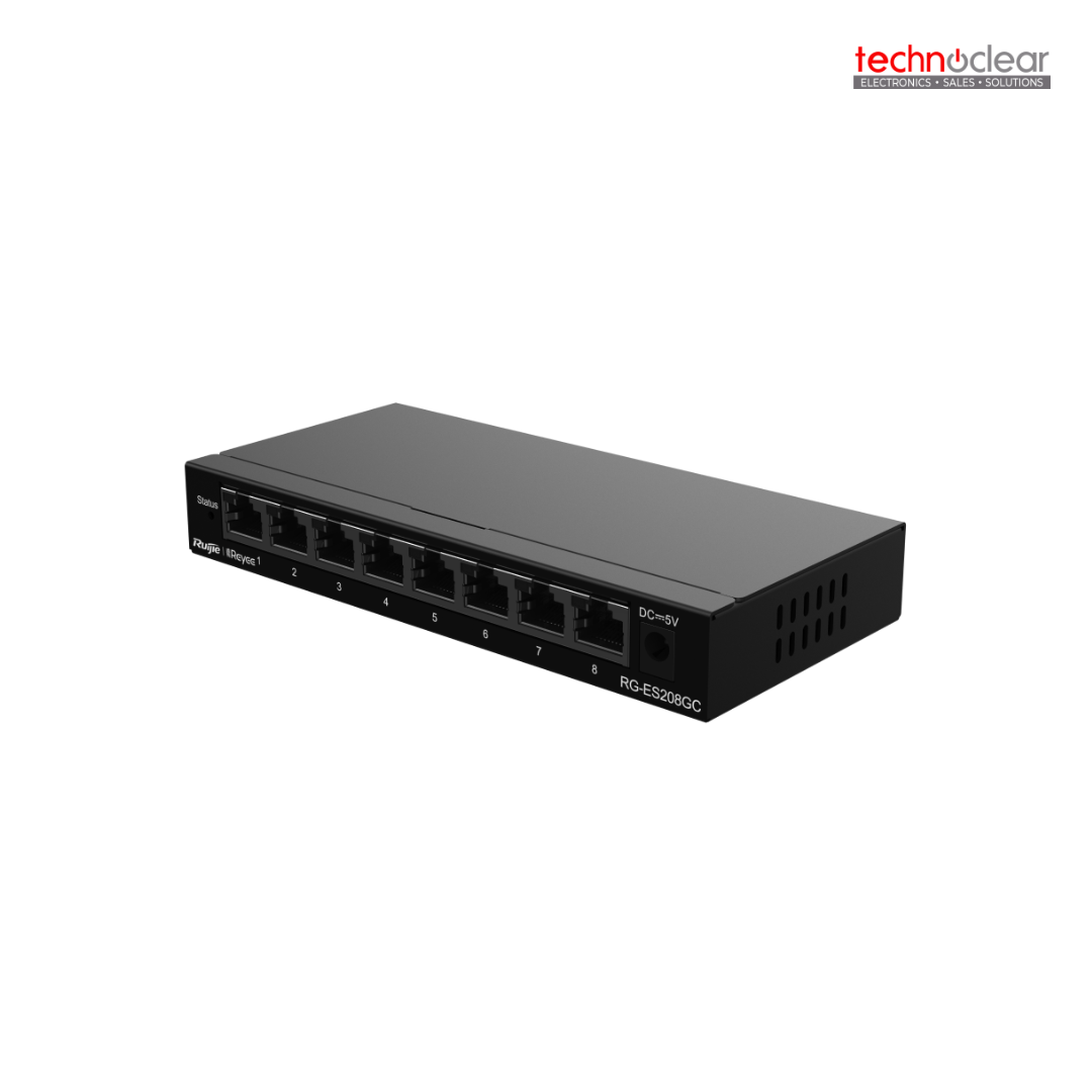 RUIJIE RG-ES208GC 8-PORT GIGABIT SMART SWITCH, 8 GIGABIT RJ45 POTRS,