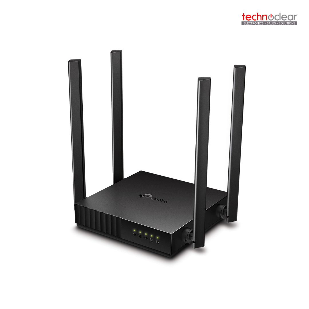 TP-LINK ARCHER C54 / C54(US) AC1200 Dual-Band Wi-Fi Router SPEC: 4× Antennas, 1× 10/100M WAN Port + 4× 10/100M LAN PortsFEATURE: Tether App, Router/Access Point/Range Extender Mode, IPv6 Supported, IPTV, Beamforming, MU-MIMO, Agile Config
