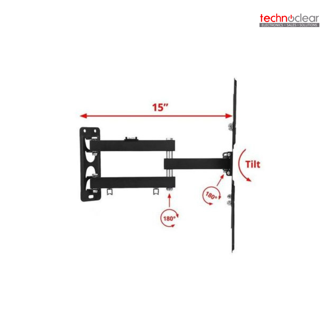 HDL-117B-2 SWIVEL LED/LCD PLASMA WALL MOUNT 14" - 55" FLAT TV PANEL - 50KG BRACKET CAPACITY