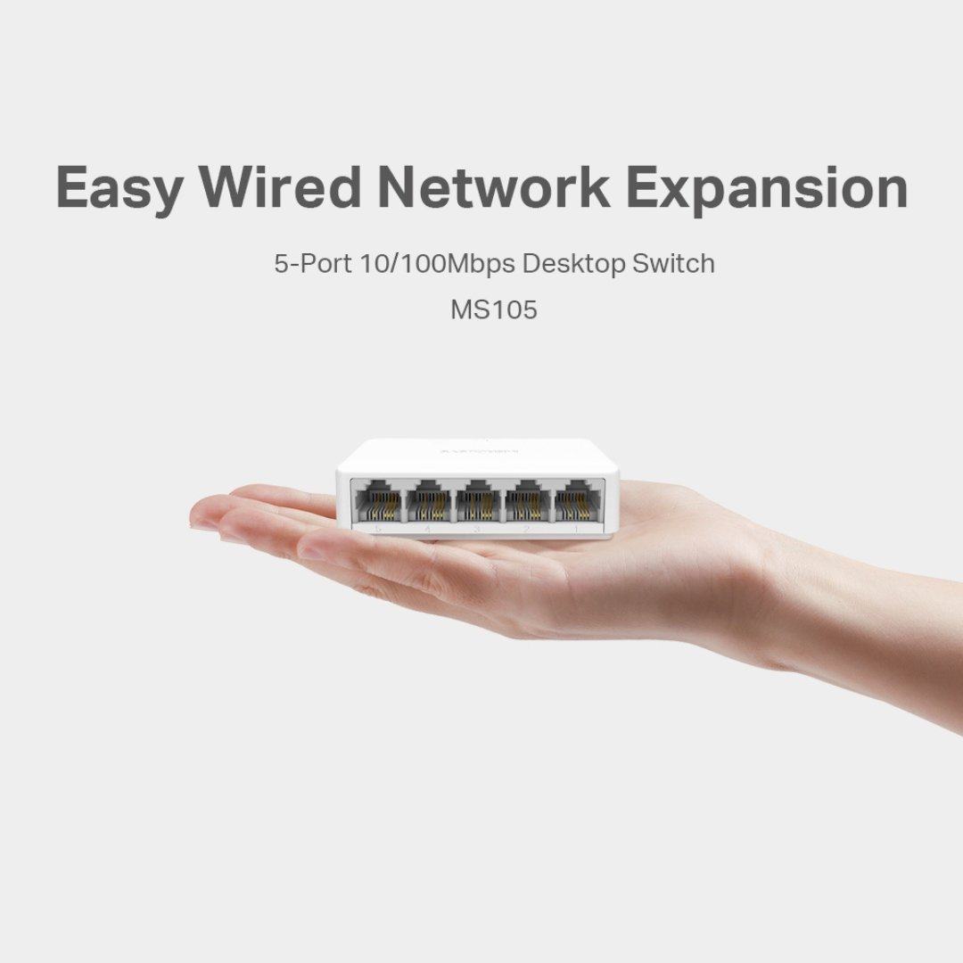 MERCUSYS MS105 (EU) V2.3 5-PORT 10/100 MBPS DESKTOP SWITCH