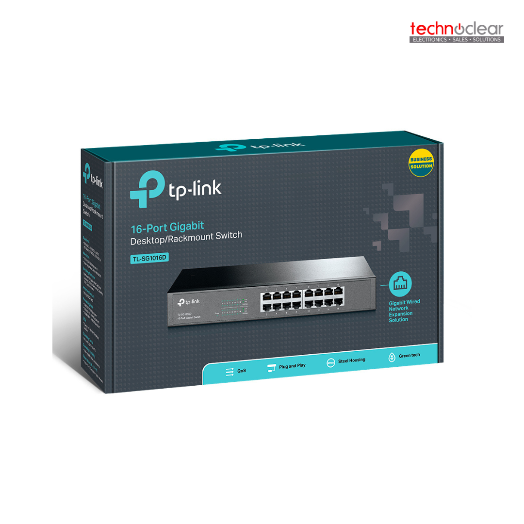 TP-LINK -TL-SG1016D / SG1016D(UN) 16-PORT GIGABIT DESKTOP/RACKMOUNT SWITCH