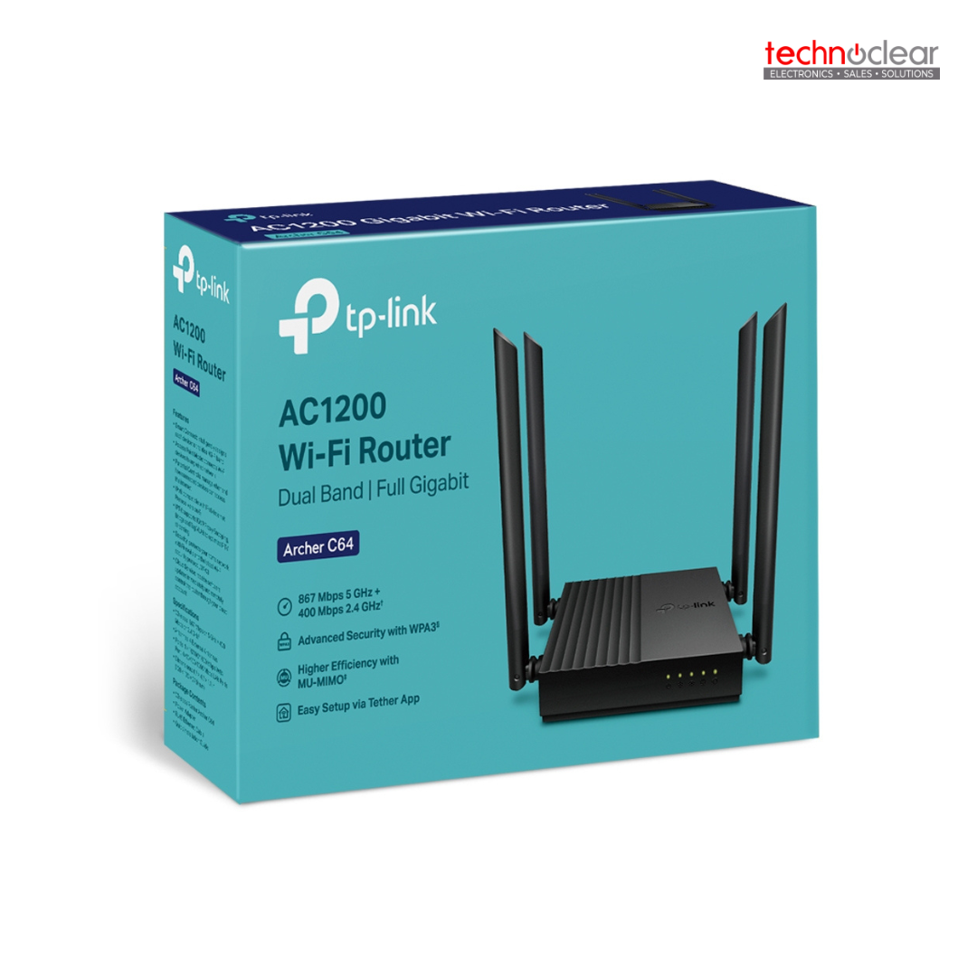 ARCHER C64 AC1200 WIRELESS MU-MIMO WI-FI ROUTER