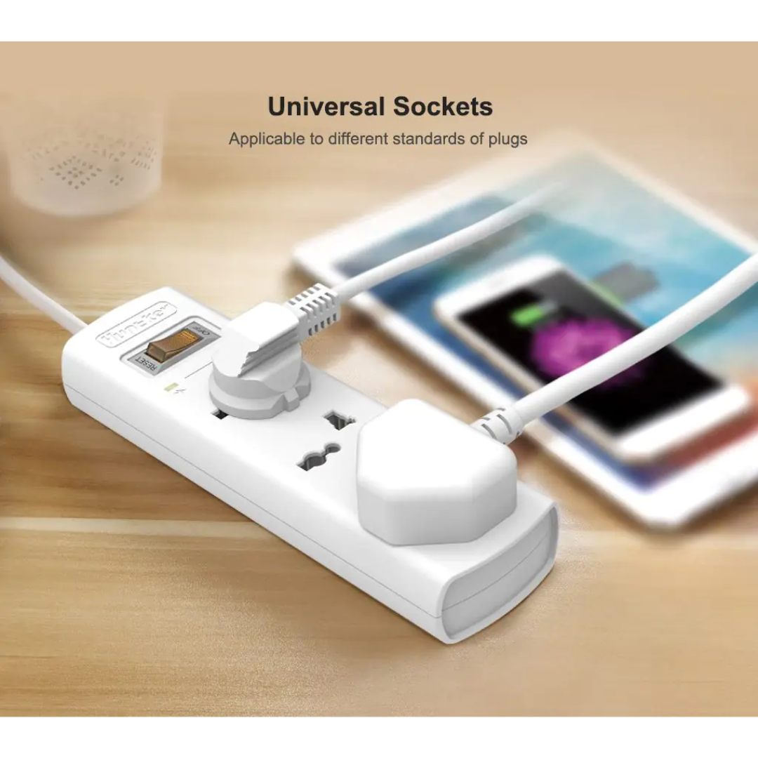 HUNTKEY SZM304-4 3 SOCKETS, 1.5 METERS POWER STRIP 210 JOULES