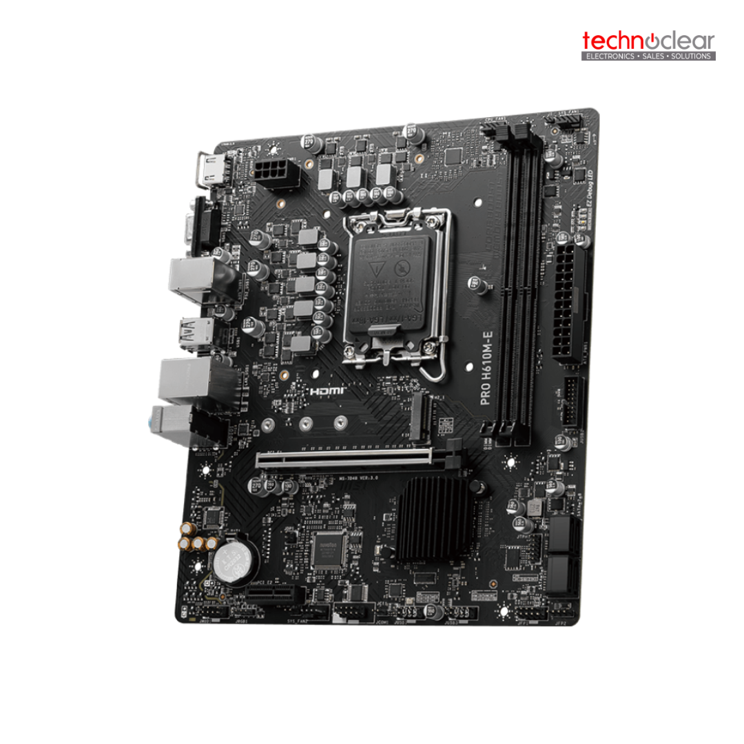 MSI H610M-E PRO, LGA1700 MOBO MATX,8P 2*DDR4