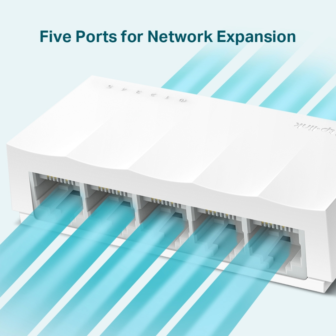 TP-LINK LS1005 5-PORT 10/100 MBPS DESKTOP SWITCH