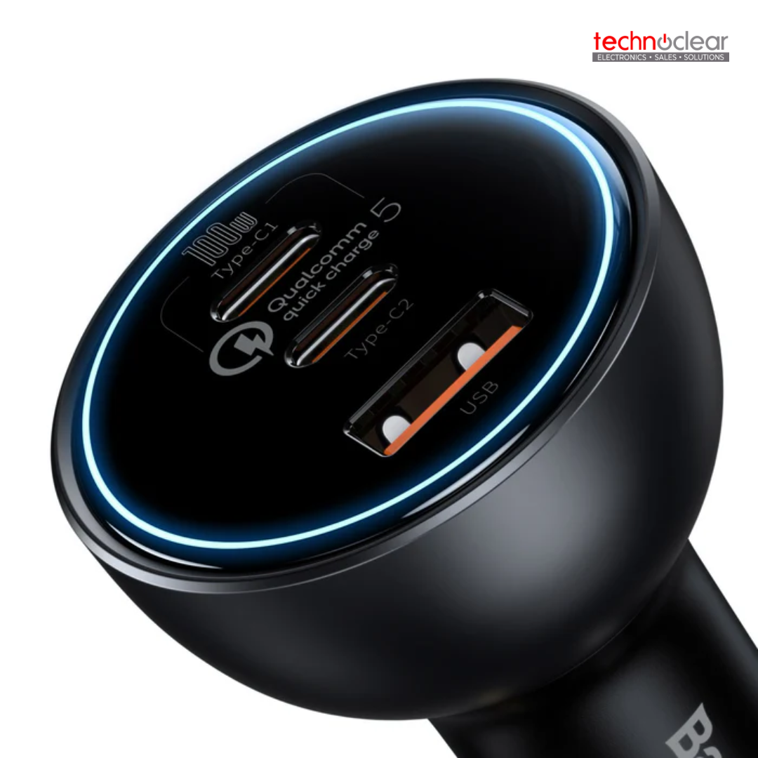 BASEUS 160W QUALCOMM QUICK CHARGER 5.0 TECHNOLOGY MULTI PORT FAST CAR CHARGER
