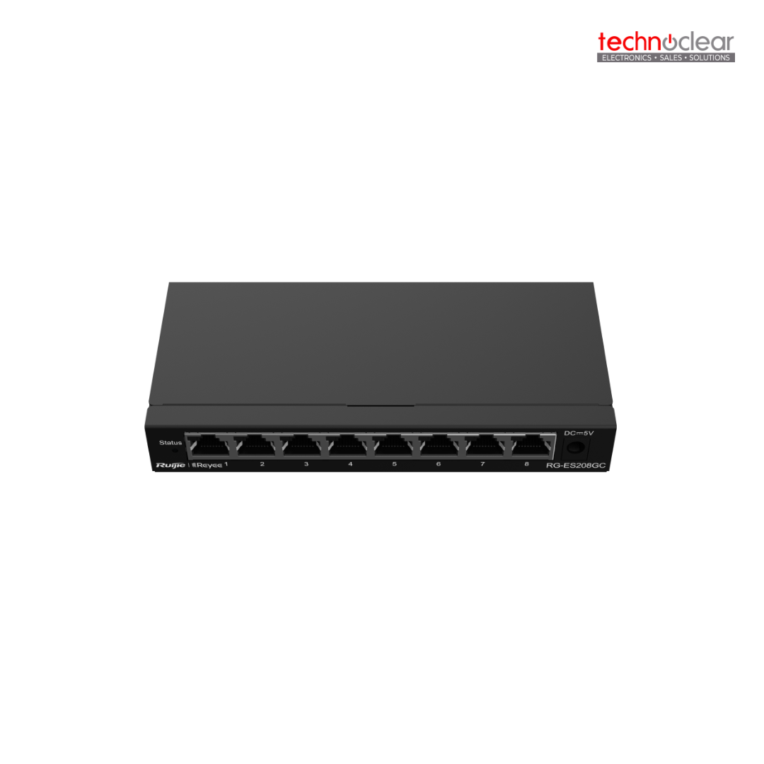 RUIJIE RG-ES208GC 8-PORT GIGABIT SMART SWITCH, 8 GIGABIT RJ45 POTRS,