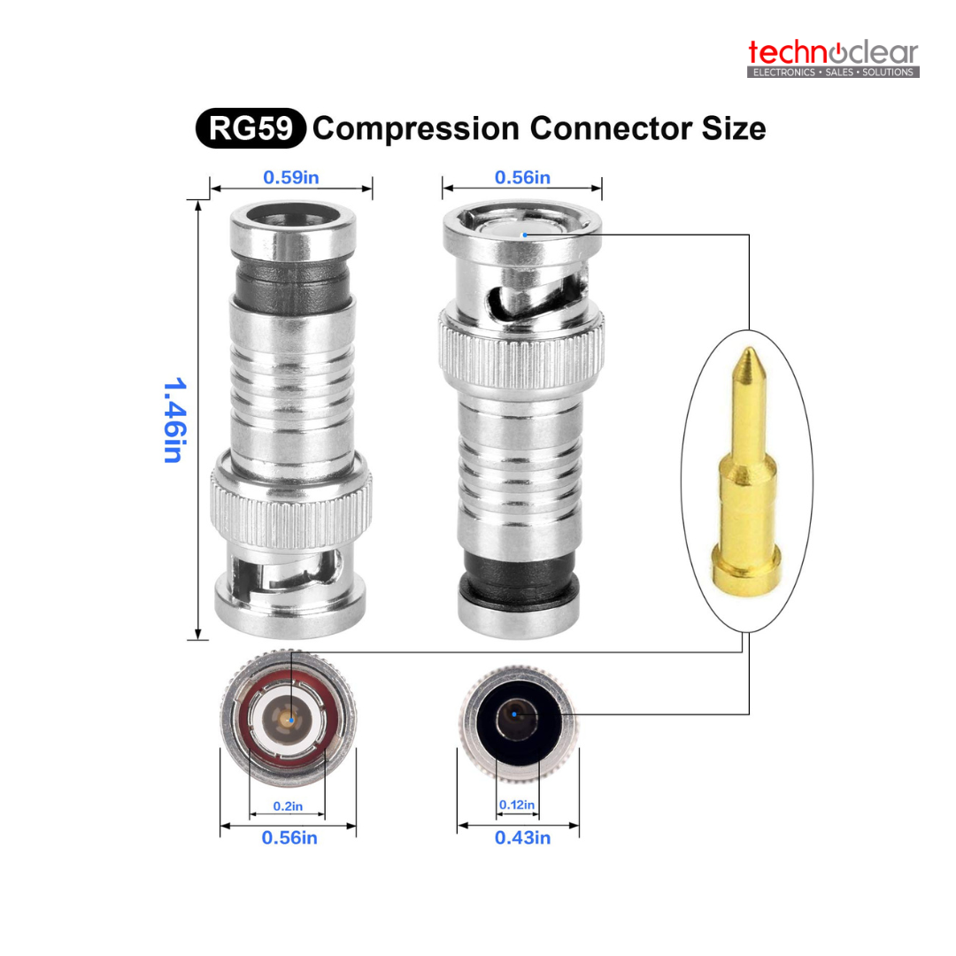 RG59 BNC COMPRESSION TYPE CONNECTOR