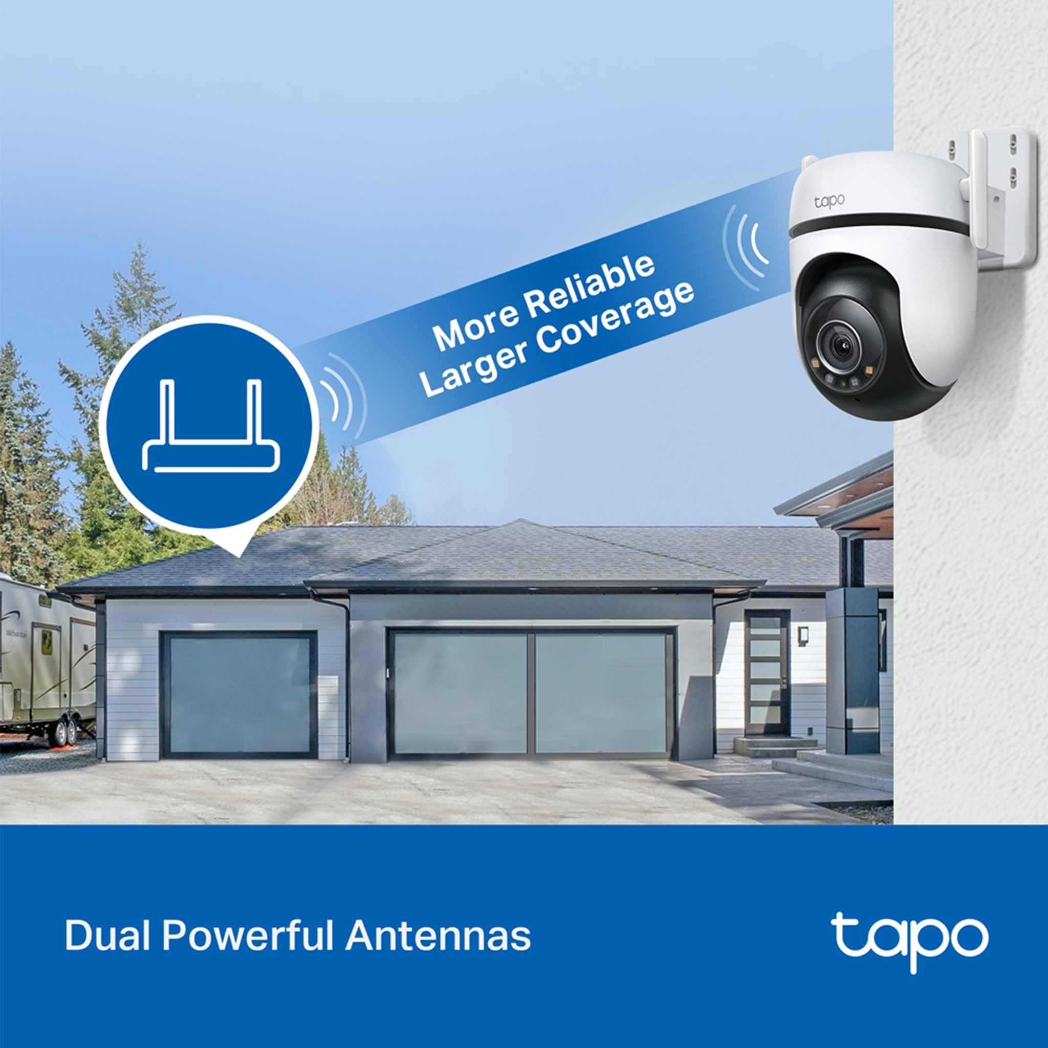 TAPO C520WS(US) TP LINK 2K QHD OUTDOOR PAN/TILT SECURITY WI-FI CAMERA WITH (FREE HIKVISION STORAGE D2 MICROSD CARD 64GB)
