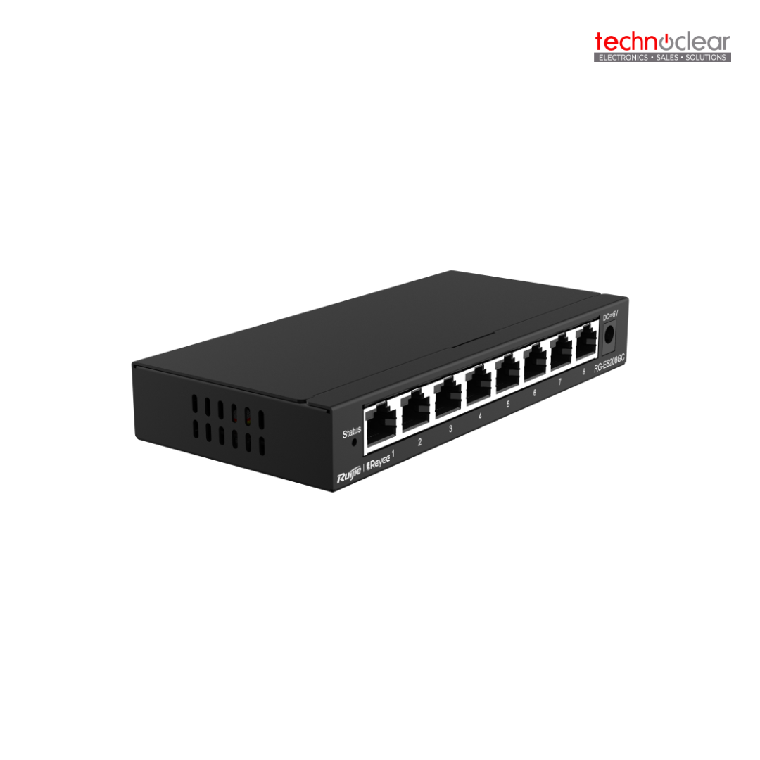 RUIJIE RG-ES208GC 8-PORT GIGABIT SMART SWITCH, 8 GIGABIT RJ45 POTRS,