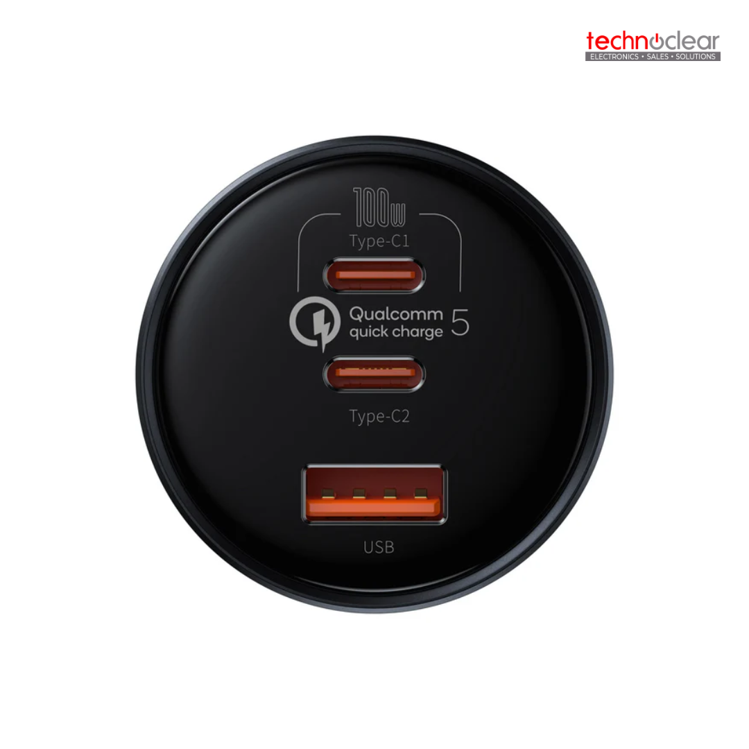 BASEUS 160W QUALCOMM QUICK CHARGER 5.0 TECHNOLOGY MULTI PORT FAST CAR CHARGER