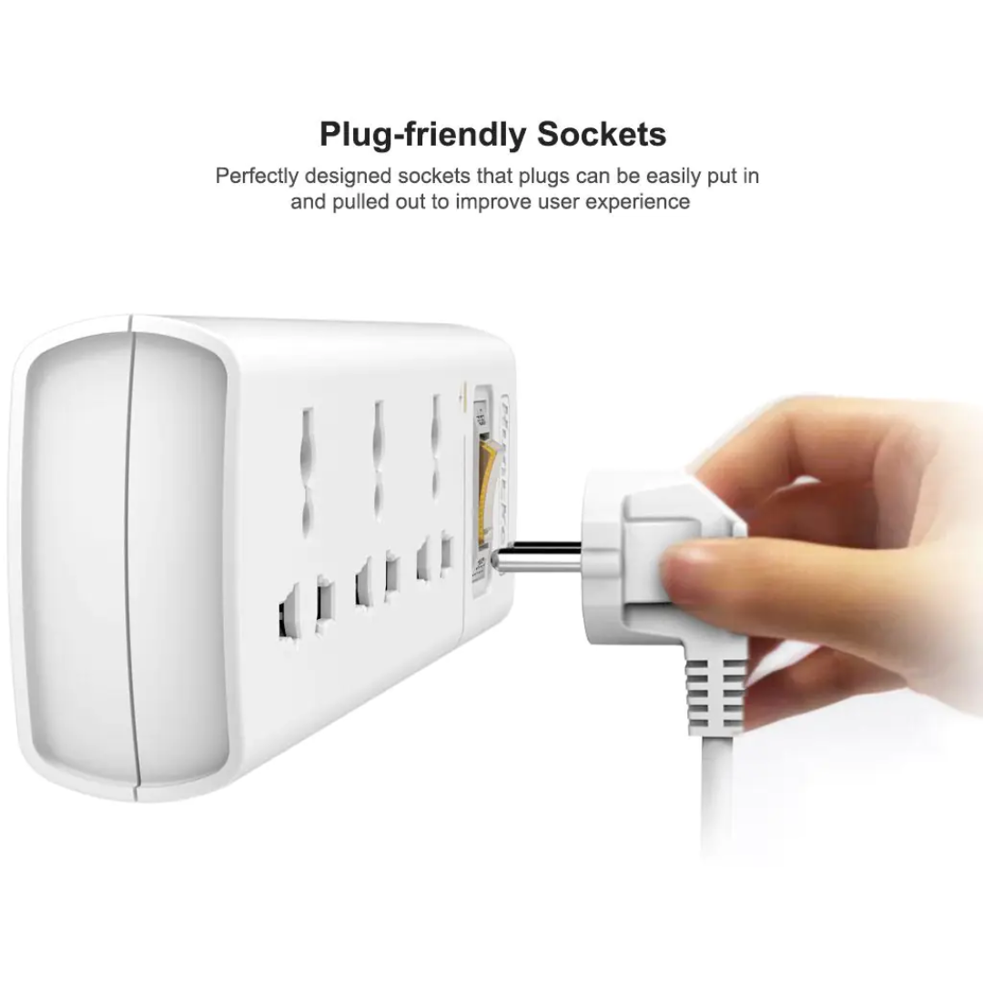 HUNTKEY SZM304-4 3 SOCKETS, 1.5 METERS POWER STRIP 210 JOULES
