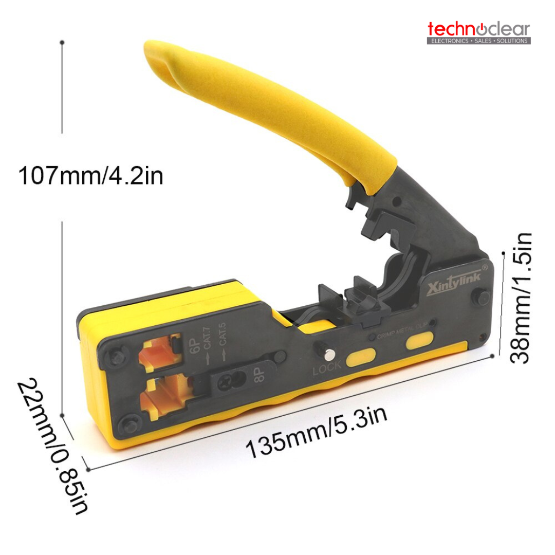 XINTYLINK EZ RJ45 MODULAR PLUG CRIMPER (YELLOW COLOR)
