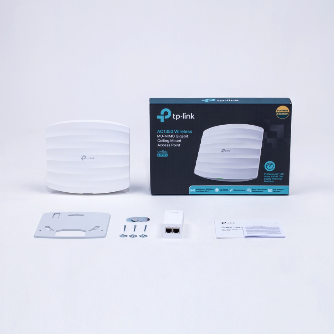 TP-LINK EAP225 AC1350 WIRELESS DUAL BAND GIGABIT CEILING MOUNT ACCESS POINT