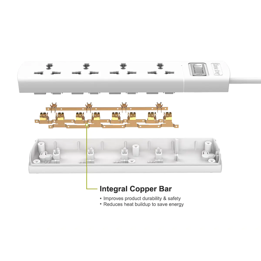 HUNTKEY SZM401-4 4 SOCKETS 1.5M POWER EXTENSION CORD