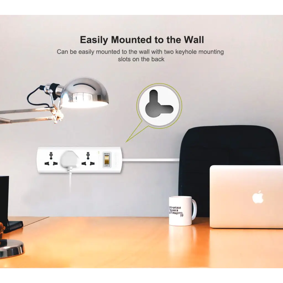 HUNTKEY SZM304-4 3 SOCKETS, 1.5 METERS POWER STRIP 210 JOULES