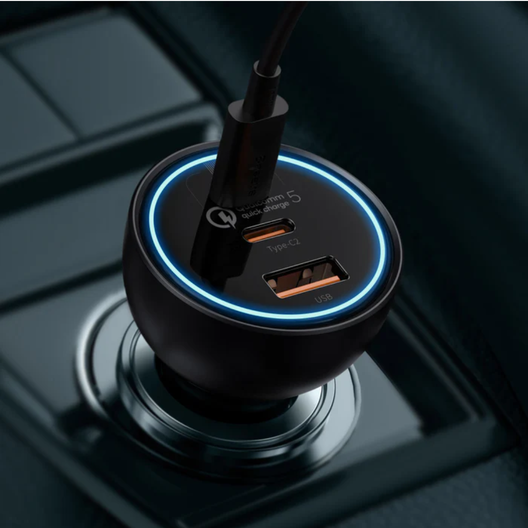 BASEUS 160W QUALCOMM QUICK CHARGER 5.0 TECHNOLOGY MULTI PORT FAST CAR CHARGER