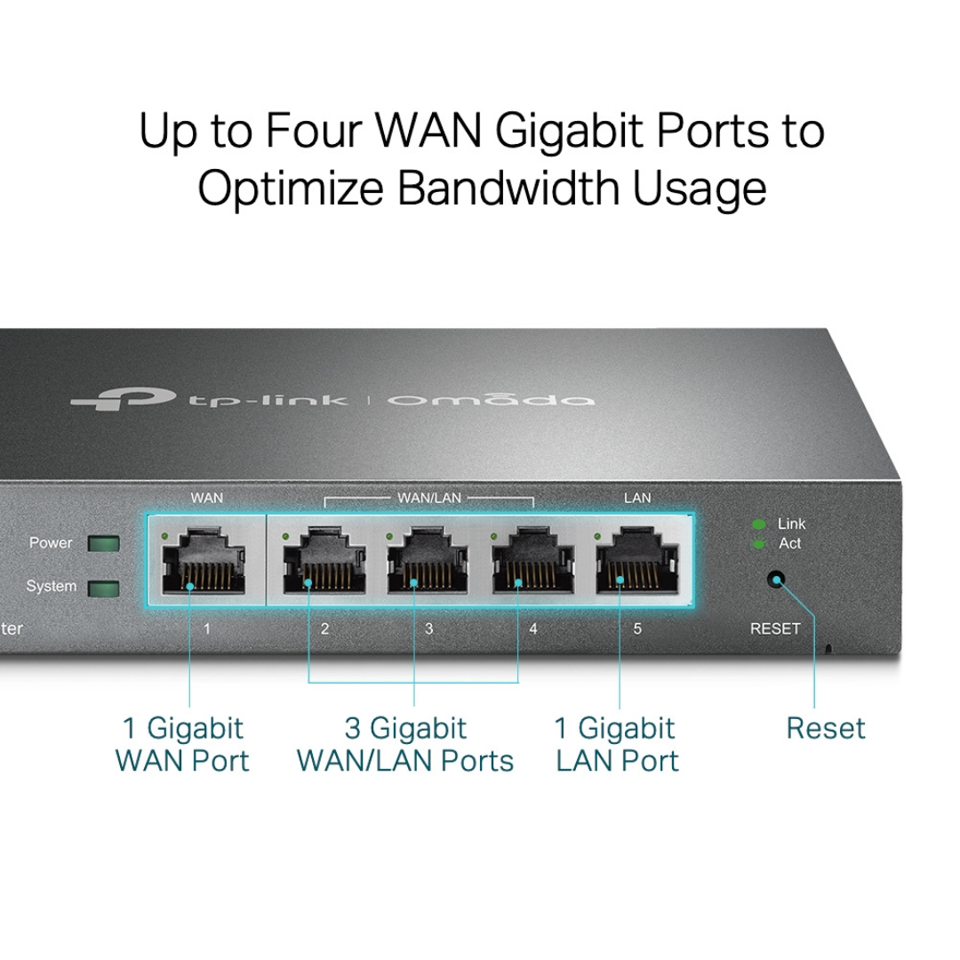 TP-LINK ER605 // ER605(UN) SAFESTREAM GIGABIT MULTI-WAN VPN ROUTER,25000 CONCURRENT SESSIONS // OMADA GIGABIT VPN GATEWAY