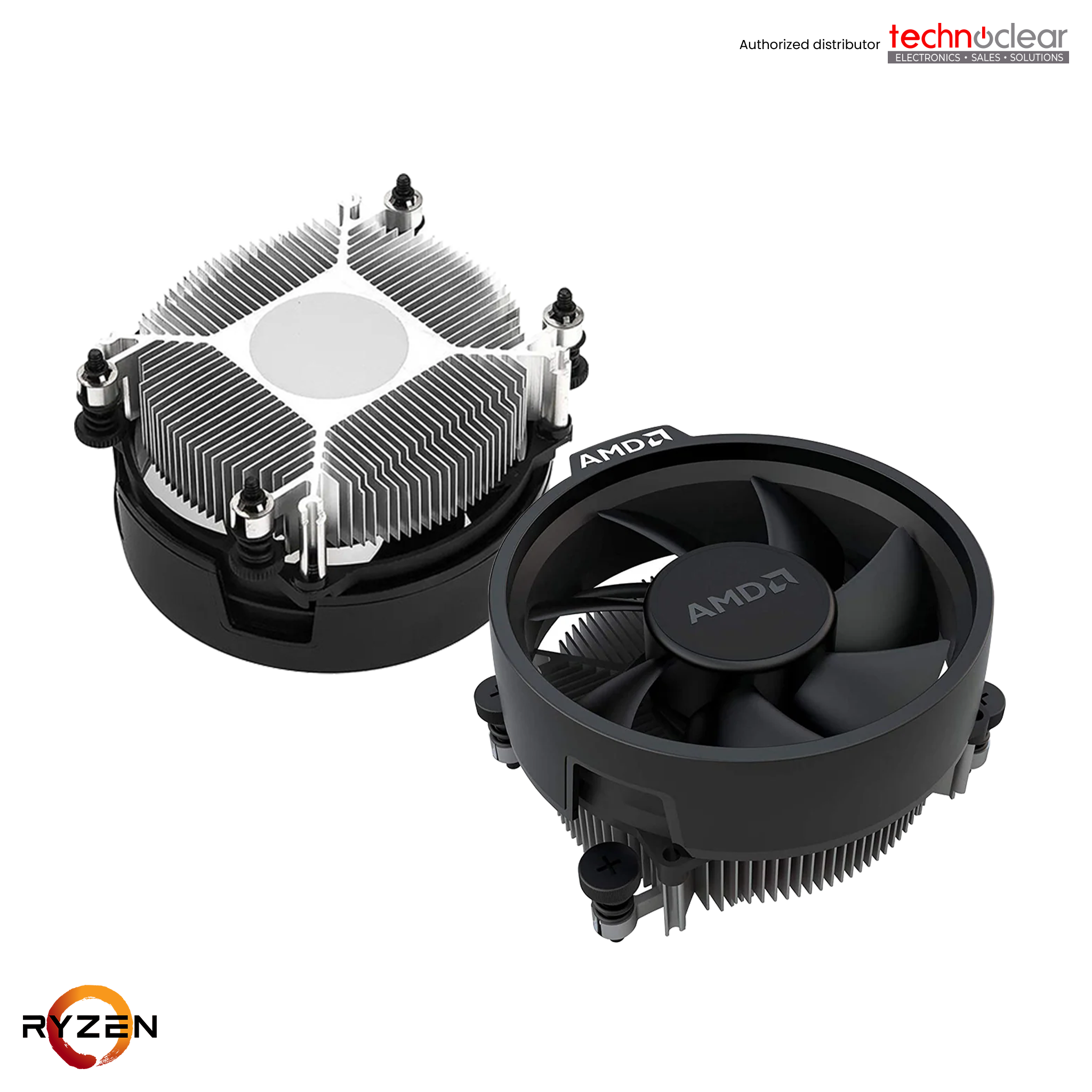 AMD RYZEN ORIGINAL HEATSINK FAN, WRAITH STEALTH, TDP 65W