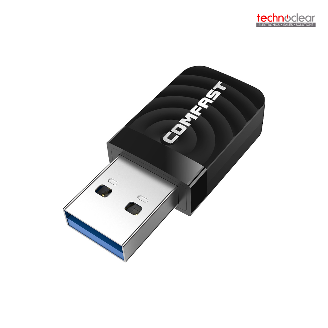 COMFAST CF-812AC, USB WIFI DONGLE ADAPTER 1200MBPS, AUTO DRIVER