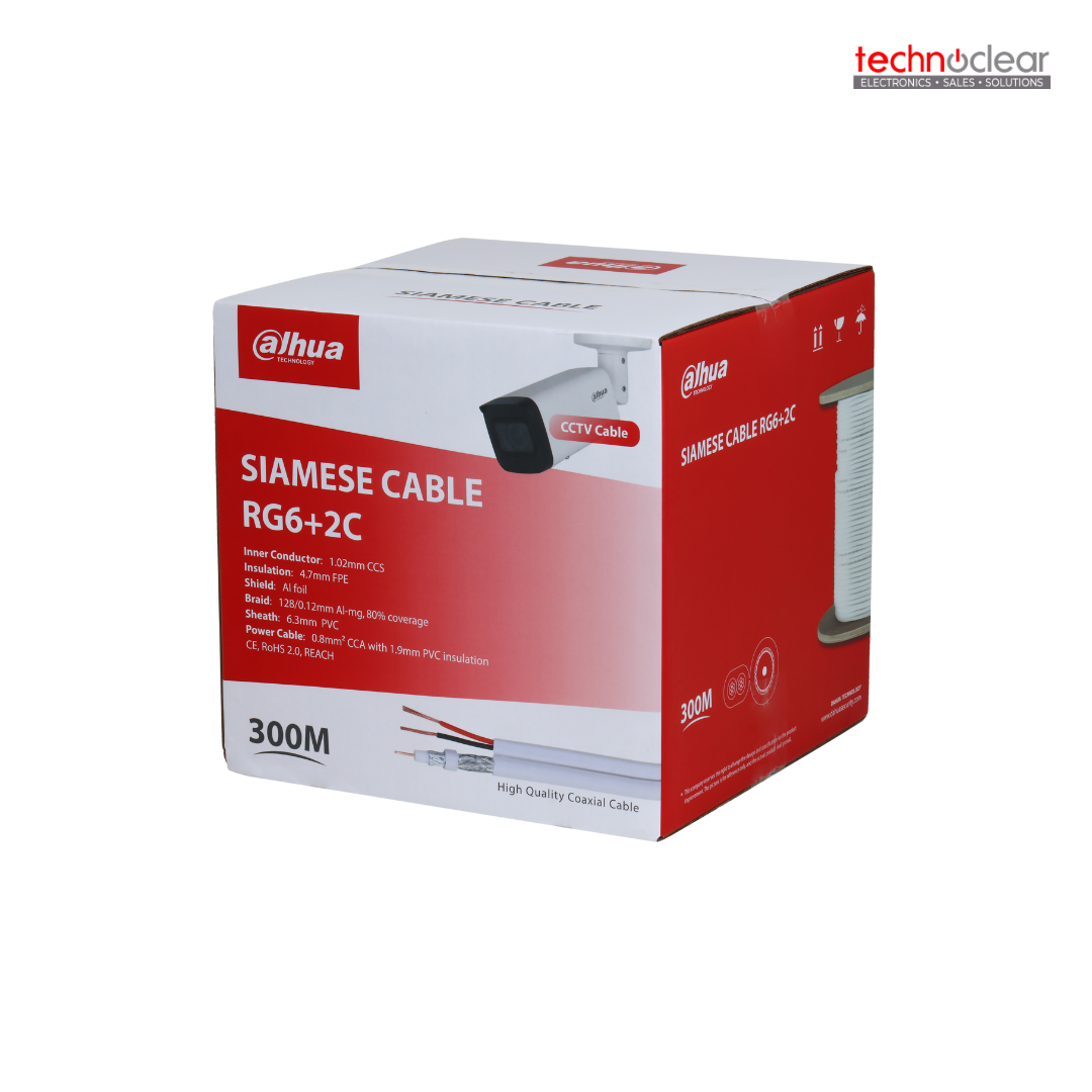 DH-PFM941I-RG6N/21 RG6+2C SIAMESE CABLE (300METER PER ROLL) sold per meter