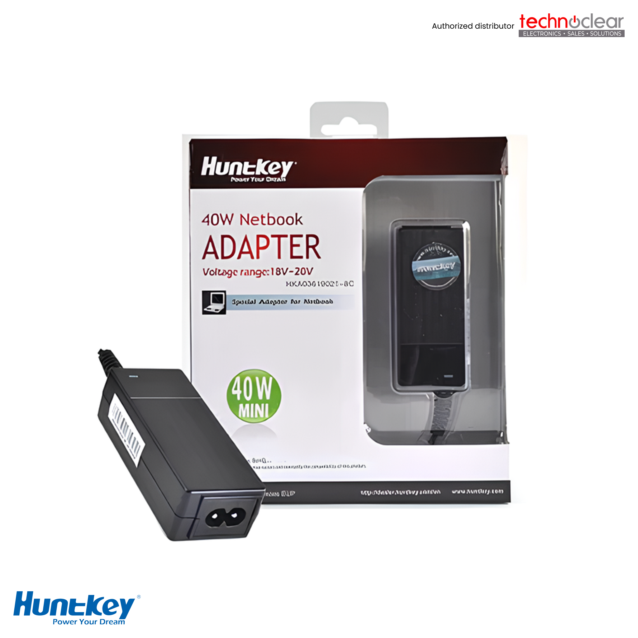 HUNTKEY 40W MINI UNIVERSAL NOTEBOOK ADAPTER