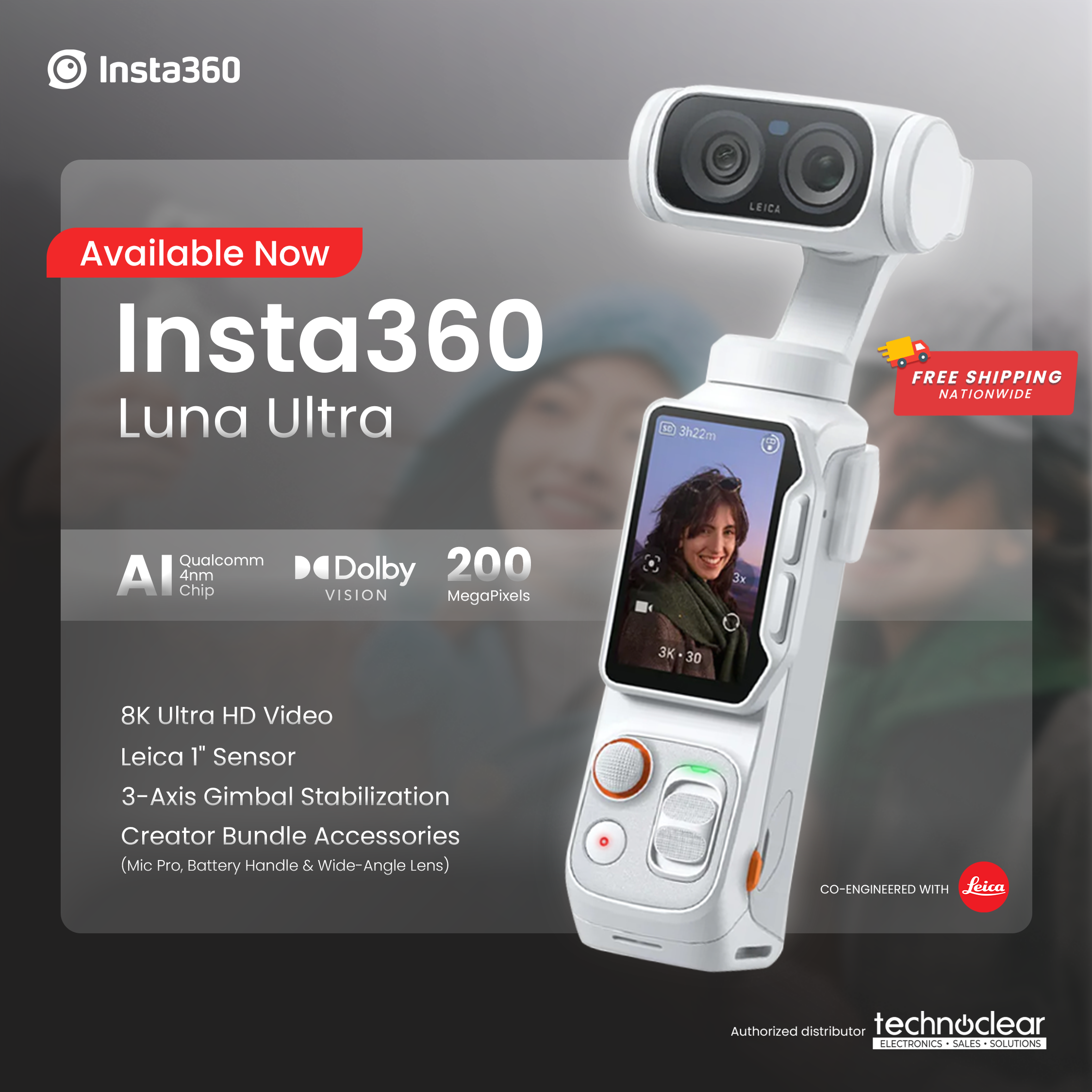INSTA360 LUNA ULTRA CREATOR BUNDLE l STELLAR WHITE
