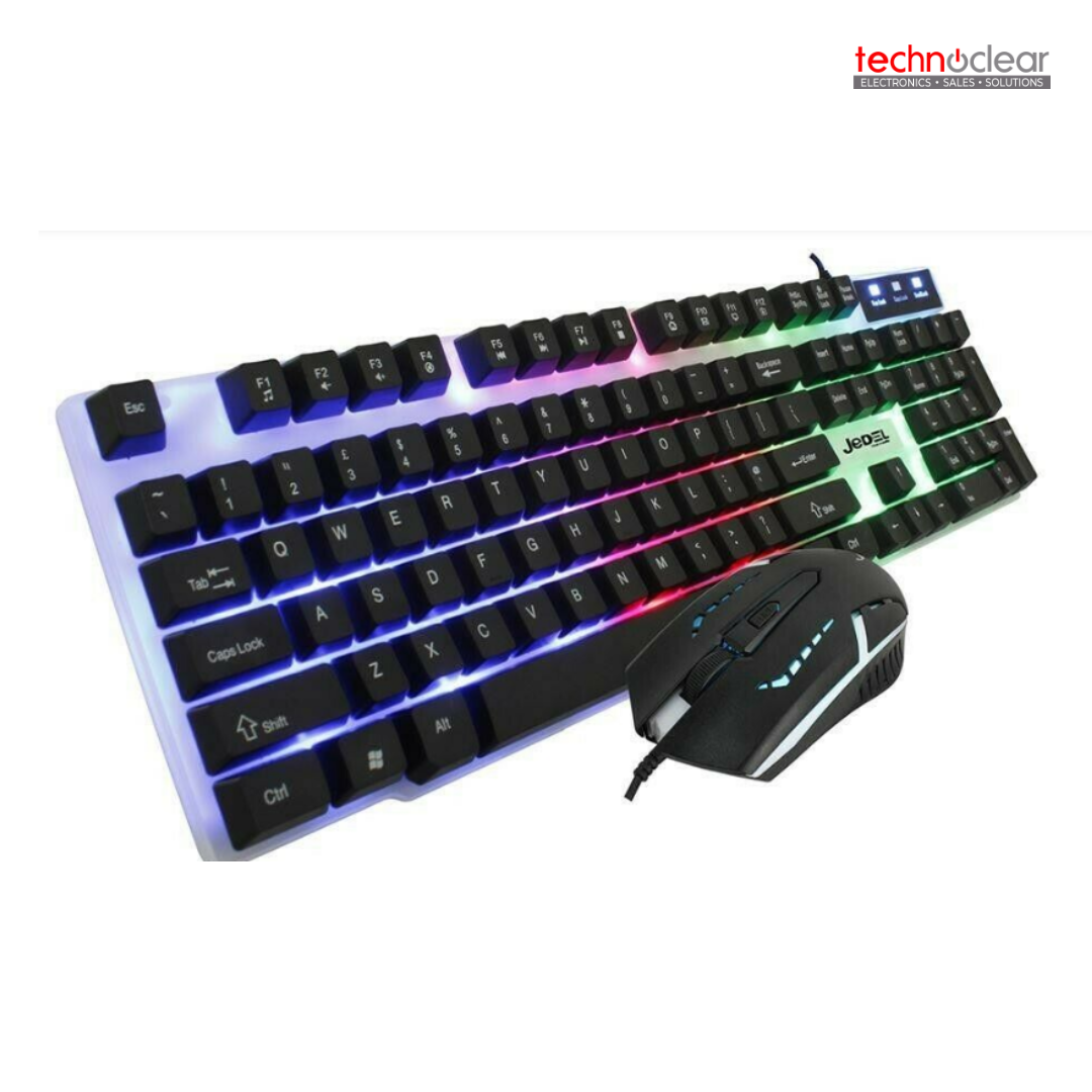 JEDEL GK100+ GAMING KEYBOARD + MOUSE COMBO WITH BACKLIGHT USB